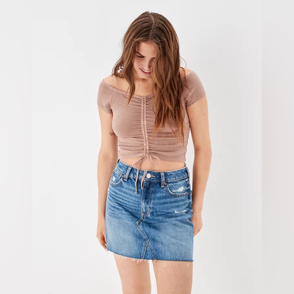 American Eagle Outfitters Denim A-Line Mini Skirt Women’s size 0